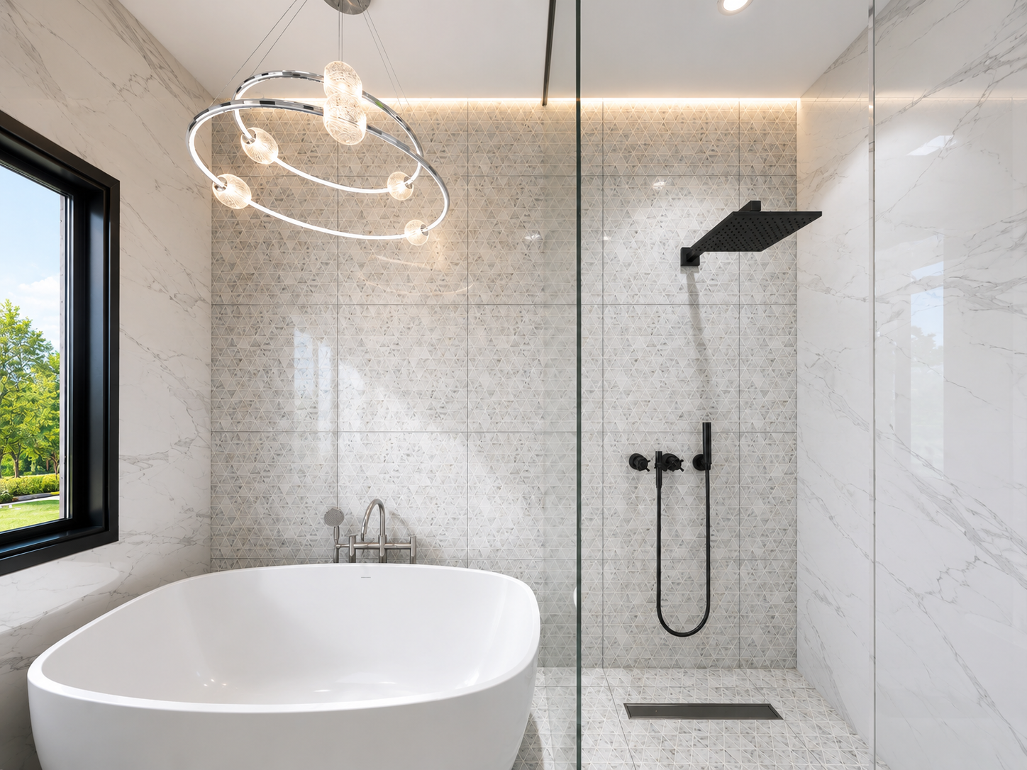 The Meridian condo ensuite bathroom, daytime